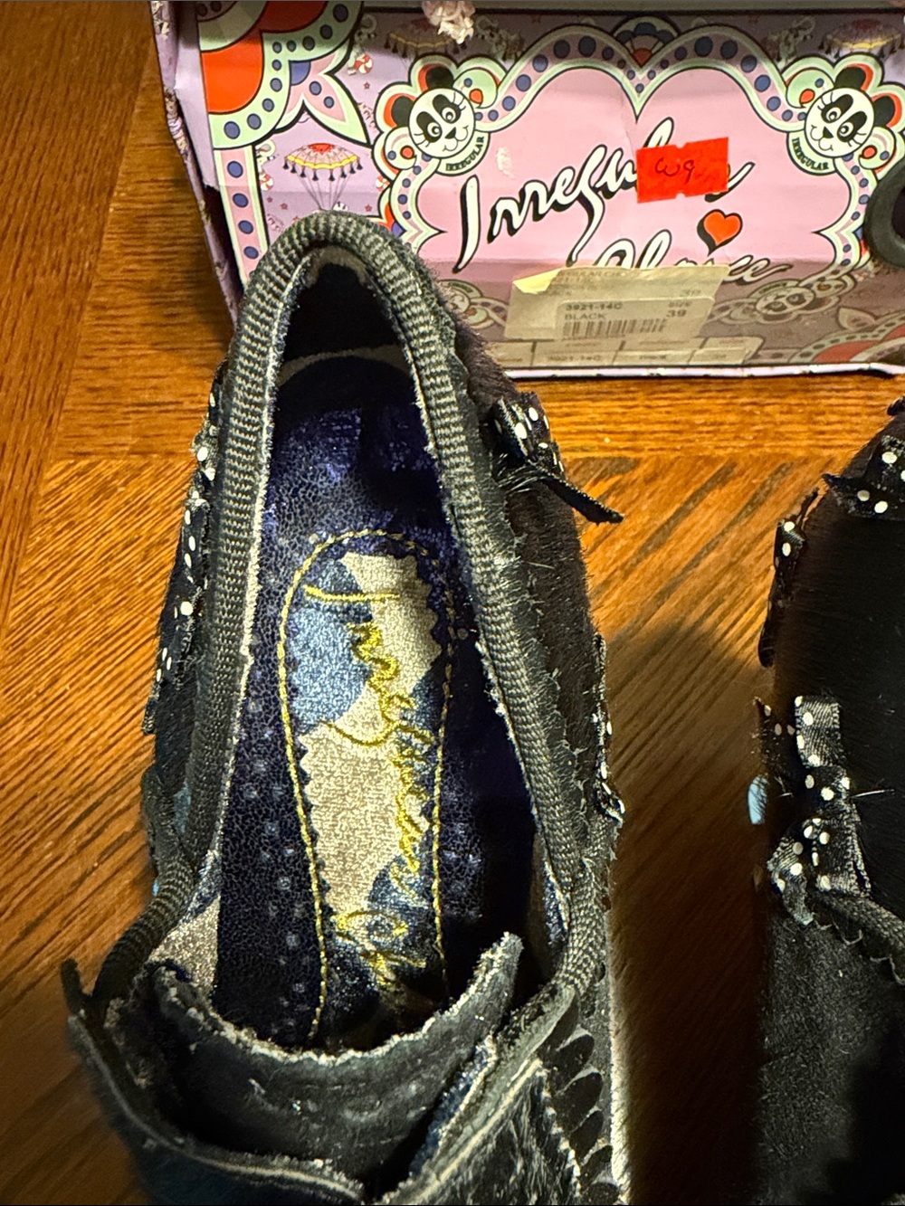 Irregular Choice Georgia Rose/black size 39/8 - Picture 3 of 8
